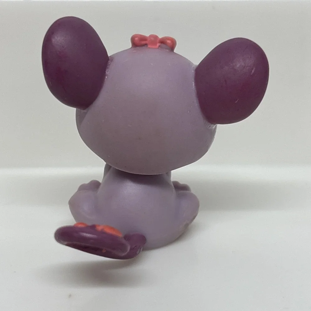Littlest Pet‎ Shop LPS Purple Mouse #463 Green Eyes Hasbro 2007 Authentic
